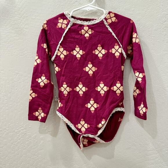 NWT Alba of Denmark Raspberry Radiance Joice Bodysuit Long Sleeve Onesie - Picture 1 of 6